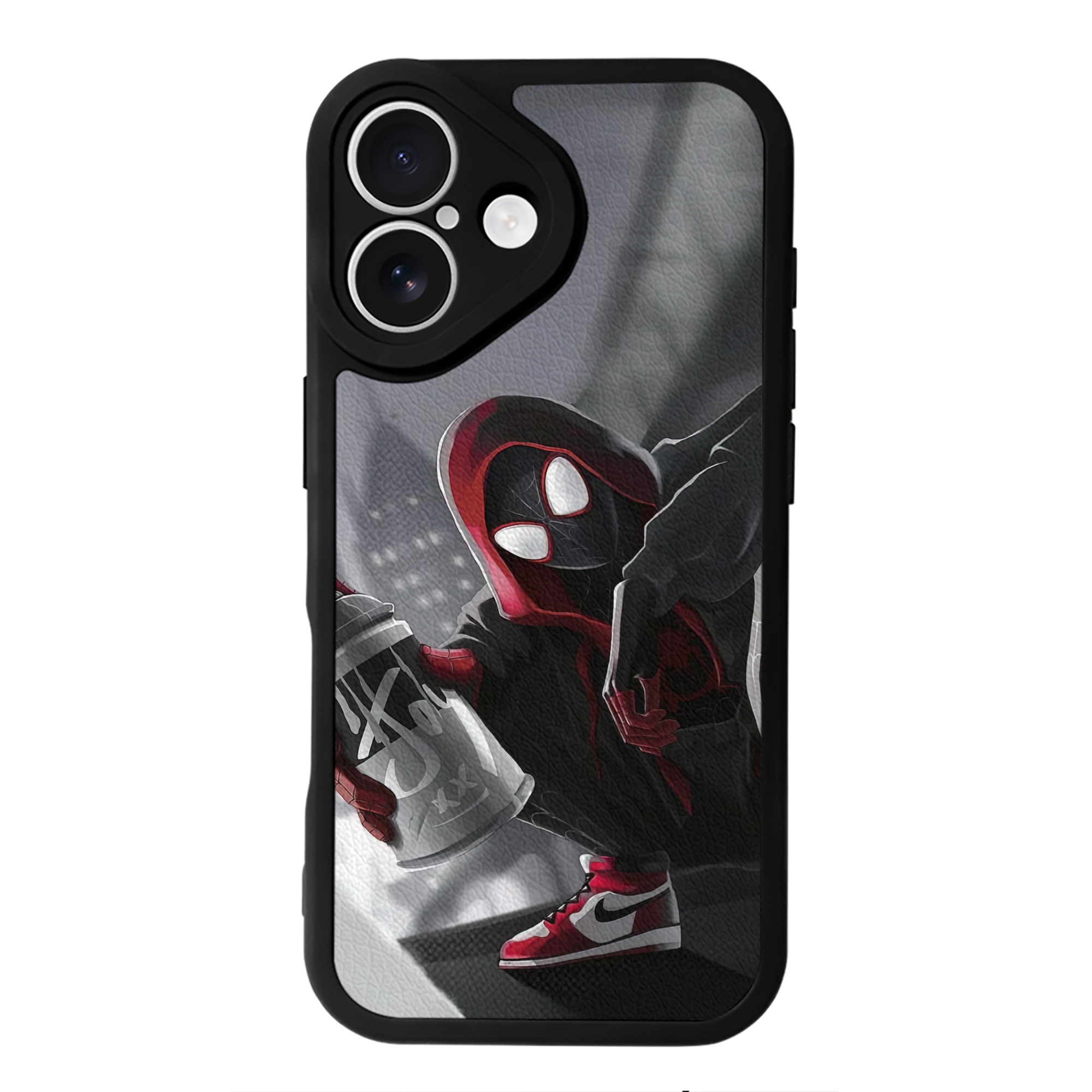 Spider Man スパイダーマン 【iPhone 16シリーズ対応】シリコンスマホケース（レザー調） 材質：シリコン